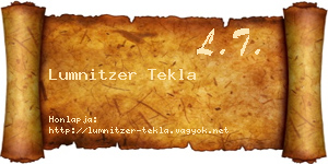 Lumnitzer Tekla névjegykártya